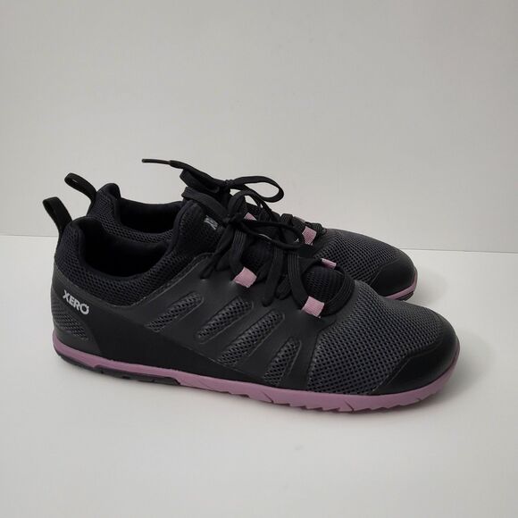 XERO Barefoot Shoes Womens 9.5 Black Purple Forza Runner Wide Toe Box Sneakers - Picture 1 of 9